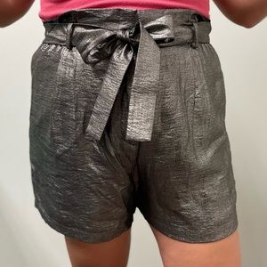 Metallic High Wasted Shorts